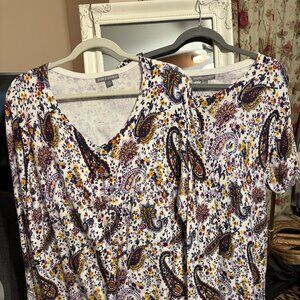 Jessica London Twin Set-size 22/24 Plus, Multi-paisley cardi and shell